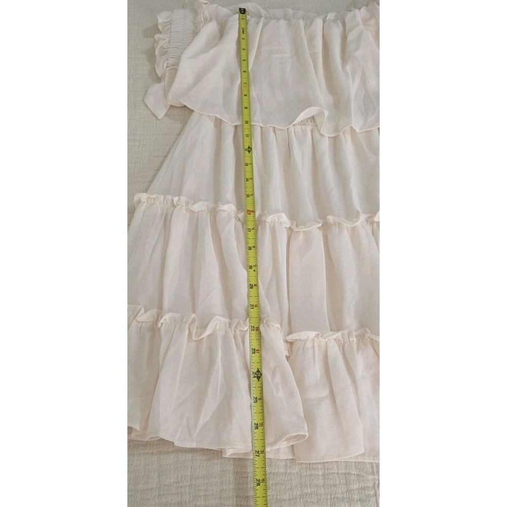 NWOT Anthropologie Mabel Rayna Mini Dress Sz M Bow Cap Sleeve Flowy Boho Fairy - Picture 13 of 13